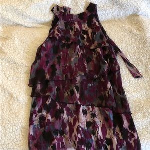 Purple and black blouse